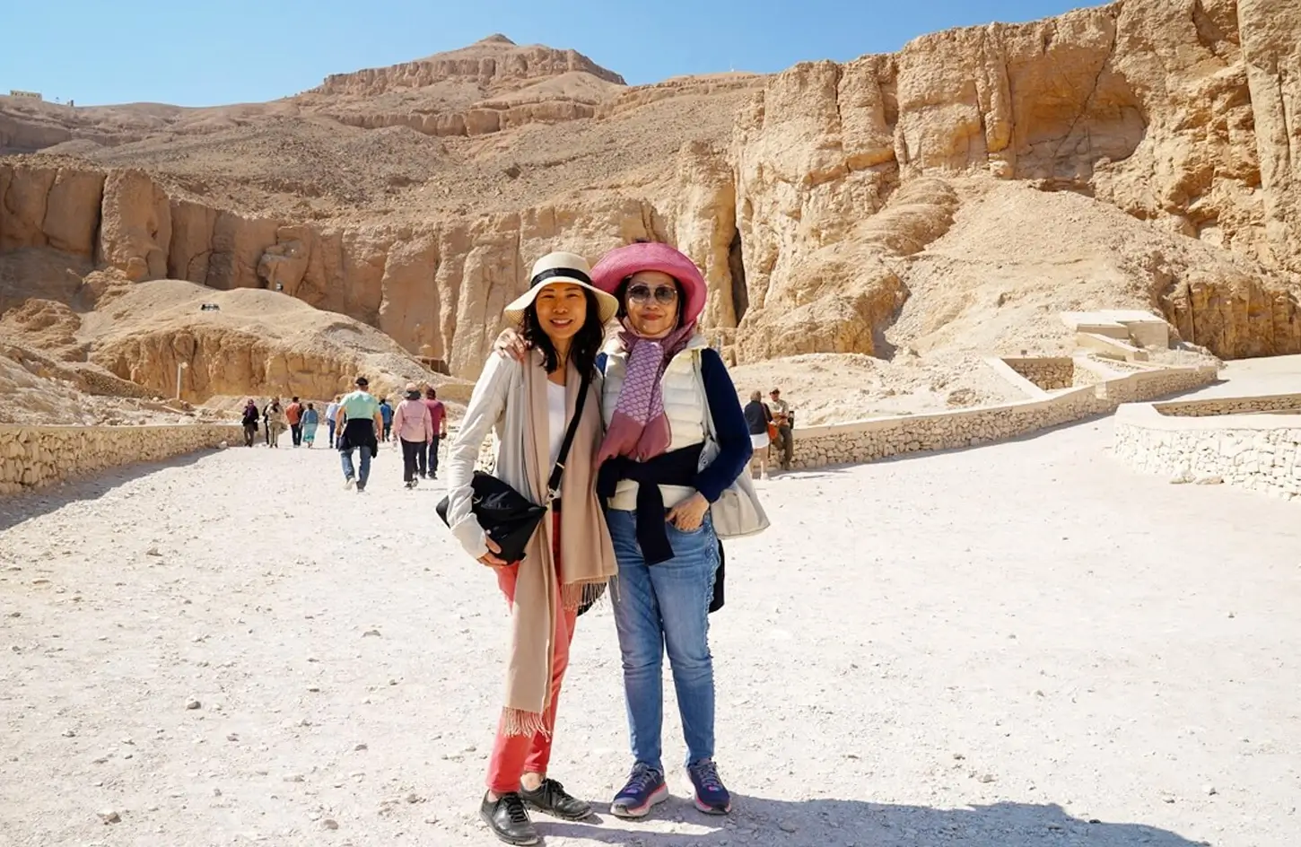 Girl and her mother at the Valley of the Kings