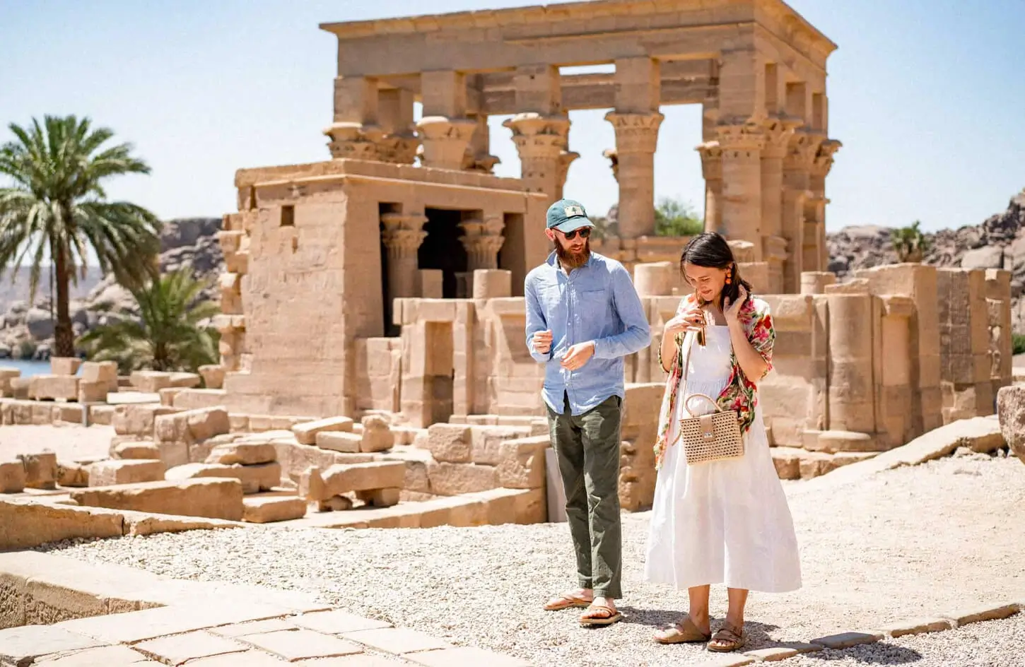 Couple at Philae Temple